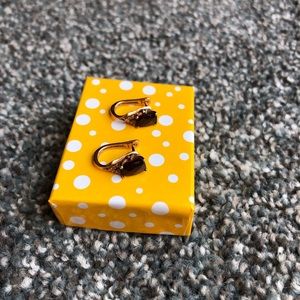 14k gold Garnet earrings